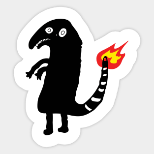 Lizard drunk tattoo Sticker